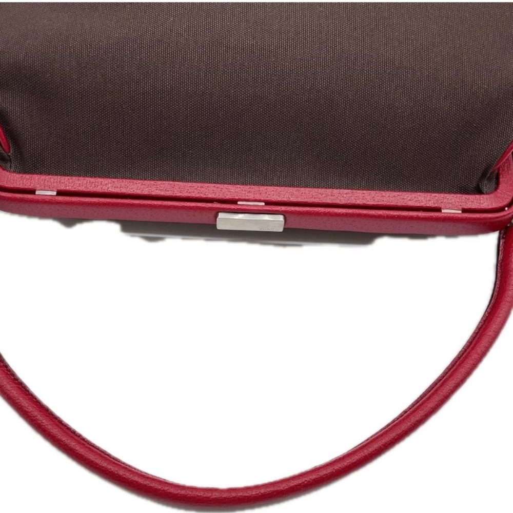 Prada Doctor’s Bag Red & Brown Canvas and Leather EUC with Documents - Picture 10 of 15